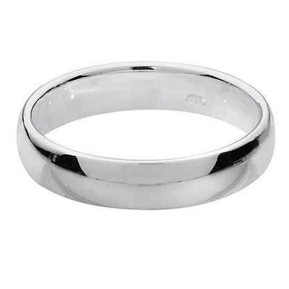 Silver Traditional Court 4mm Wedding Ring