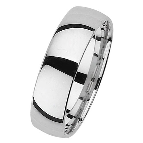 Silver 6mm Traditional Court  Wedding Ring