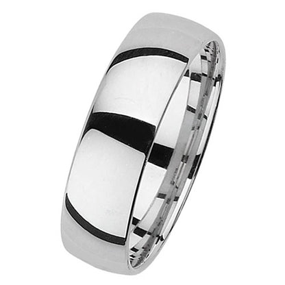 Silver 6mm Traditional Court  Wedding Ring