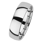 Silver 6mm Traditional Court  Wedding Ring