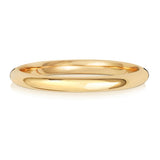 9ct Yellow Gold 2mm Traditional Court Wedding Ring