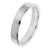 Silver 4mm Soft Court Wedding Ring