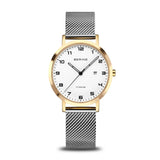 Bering Ladies Titanium | polished/brushed gold | Mesh B/W