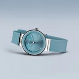 Bering Ladies Classic | polished silver | Blue Strap Watch