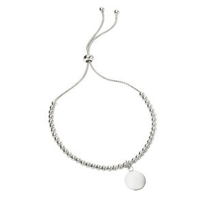 Silver Toggle Bracelet with Disc