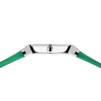 Bering Ladies Classic | polished silver | Green Strap Watch