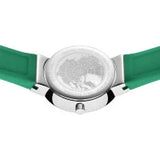 Bering Ladies Classic | polished silver | Green Strap Watch