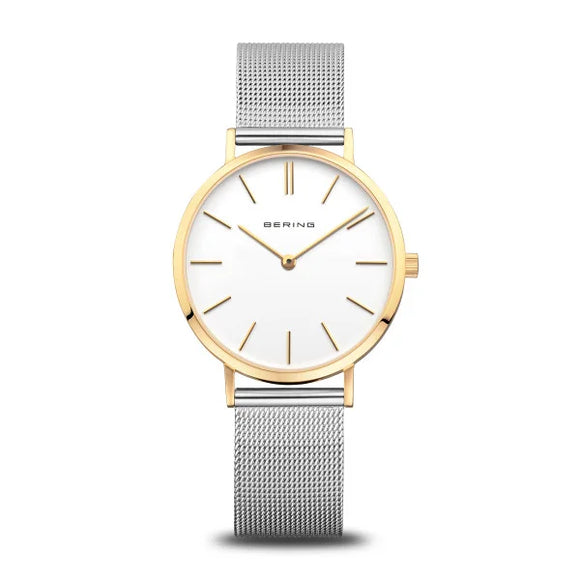 Bering Classic Ladies | polished gold | Mesh B/W