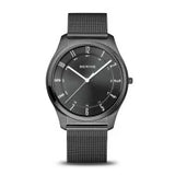 Bering Gents Ultra Slim | polished/brushed black | Mesh Bracelet Watch