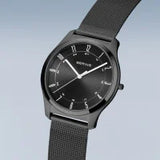 Bering Gents Ultra Slim | polished/brushed black | Mesh Bracelet Watch