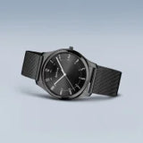 Bering Gents Ultra Slim | polished/brushed black | Mesh Bracelet Watch