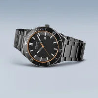 Bering Gents Solar | polished/brushed grey bracelet