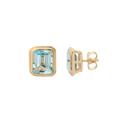 Burren Lagoon Blue  Topaz Earrings