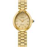 Citizen Ladies Eco-Drive L Rainell Gold Plated B/W