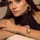 Citizen Ladies Eco-Drive L Rainell Gold Plated B/W