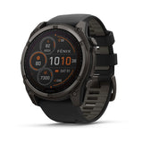 Garmin Fēnix 8  Solar, Sapphire , Carbon grey DLC titanium with Black/pebble grey silicone band