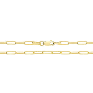 9CT YELLOW GOLD PAPERCLIP CHAIN