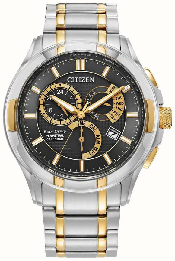 Citizen Eco-Drive Classic 8700 (42mm) Black Dial / Two-Tone Stainless Steel
