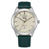 Citizen Gents Eco-Drive  Corso Ivory Dial Leather Strap Watch