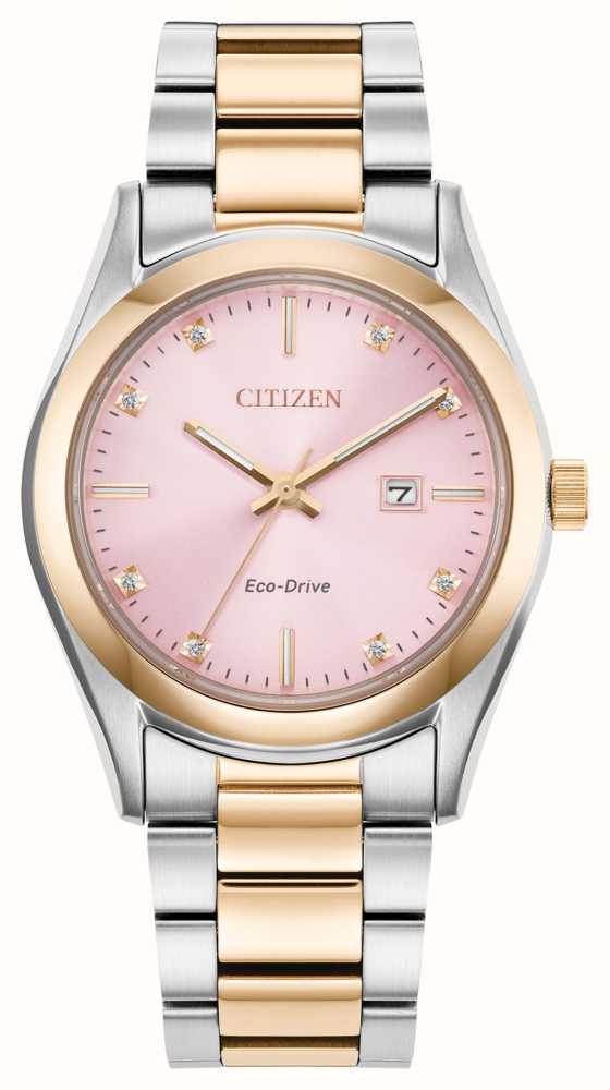 Citizen Ladies Eco-Drive (33mm) Pink Diamond-Set Dial / Two-Tone Stainless Steel Bracelet