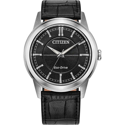 Citizen Rolan Black Leather Strap
