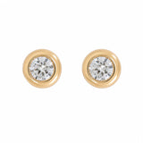 Burren Windsor Bezel-Set CZ Stud Earrings