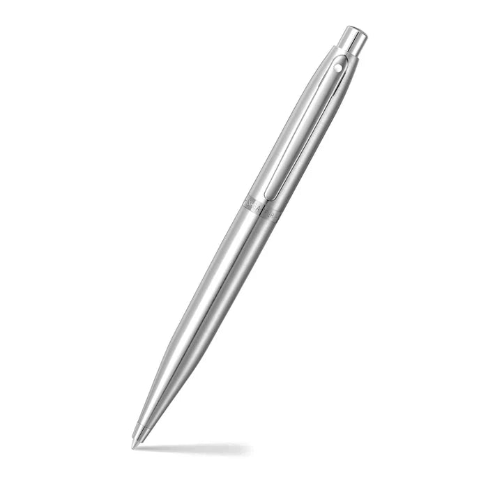 Sheaffer Brushed Chrome Ballpoint Pen With Chrome Trim
