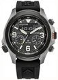 Citizen Promaster Land Combination World Timer (44mm) Black Dial / Black Silicone Strap