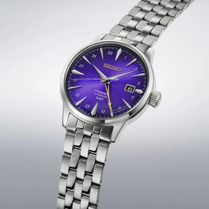 Seiko 145th Anniversary Presage Cocktail Time GMT Limited Edition in Edo Purple