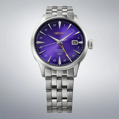 Seiko 145th Anniversary Presage Cocktail Time GMT Limited Edition in Edo Purple
