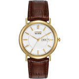 Citizen Eco-Drive Brown Leather Strap Watch