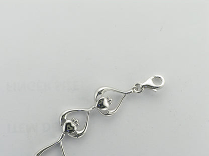 House Of Lor Claddagh Green Stone Bracelet