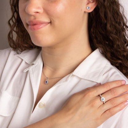 Diamonfire Pastel Pave Set Stud Earrings