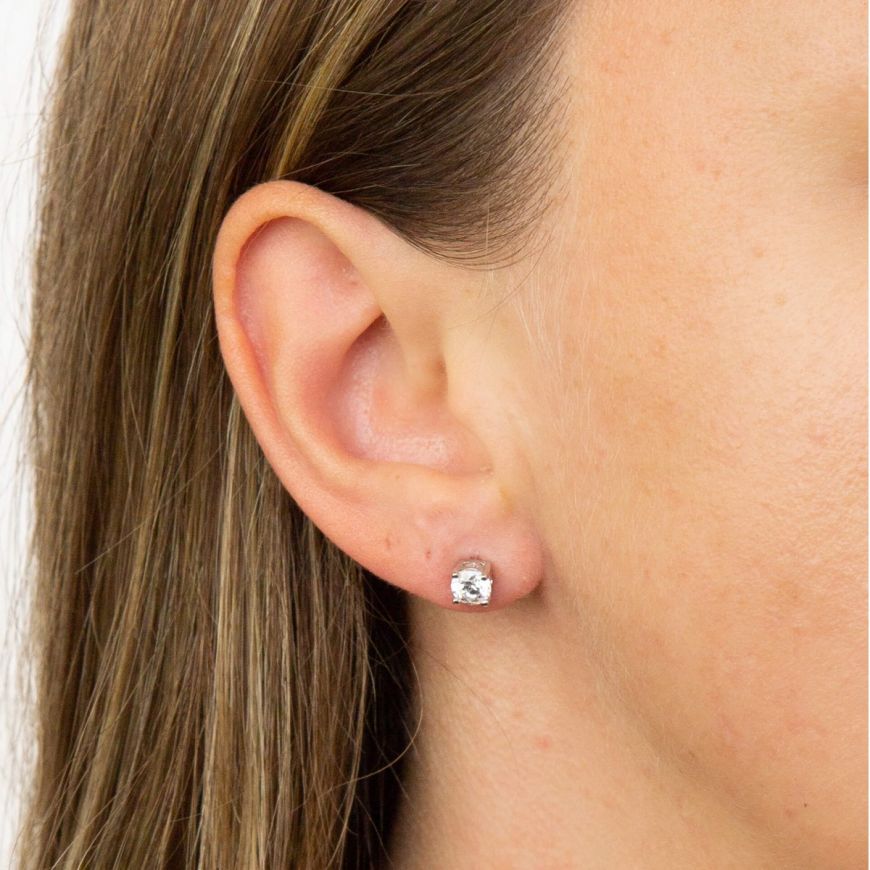 DF Four Claw Carat Stud Earrings With Diamonfire Cubic Zirconia