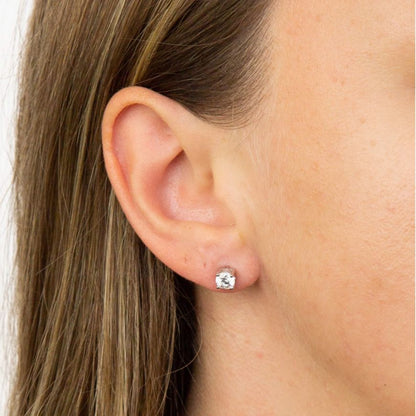 DF Four Claw Carat Stud Earrings With Diamonfire Cubic Zirconia