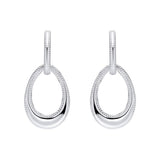 Open Teardrop Earrings with Millegrain Edge