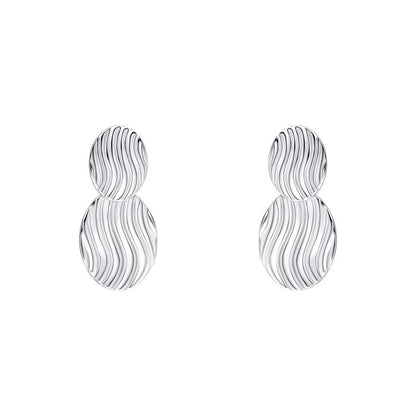 Wave Texture Drop Earrings