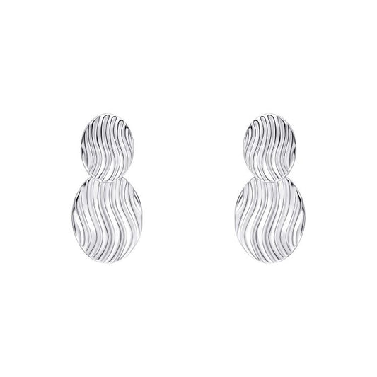Wave Texture Drop Earrings