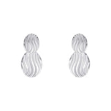 Wave Texture Drop Earrings