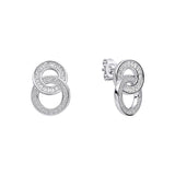 Diamonfire Linked Circles Stud Earrings