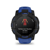 Instinct 3 – 45 mm, Black with Bolt Blue/Black Band