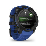 Instinct 3 – 45 mm, Black with Bolt Blue/Black Band