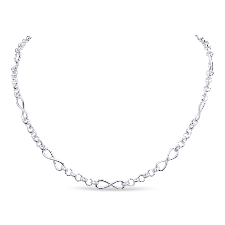 Silver 6.3mm Handmade Infinity Belcher Chain