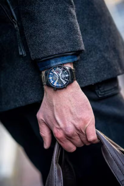 CASIO EDIFACE TOUGH SOLAR BLACK B/W