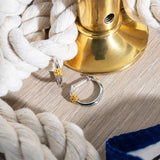 Kit Heath Marina Rope Bar Golden Hinged Hoop Earrings