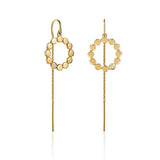 Lustre & Love Circles Drop Earrings in Gold Vermeil