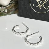 Lustre & Love Signature Hoop Earrings in Sterling Silver