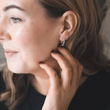 Lustre & Love Signature Hoop Earrings in Sterling Silver
