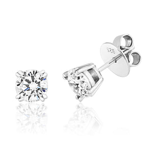 LAPIDARY SILVER TWIN CLAW 4 CLAW STUDS SET WITH 6.5MM ROUNDS