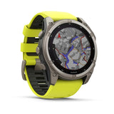 Garmin Fēnix 8 Solar, Sapphire, Titanium with Amp yellow/graphite silicone band
